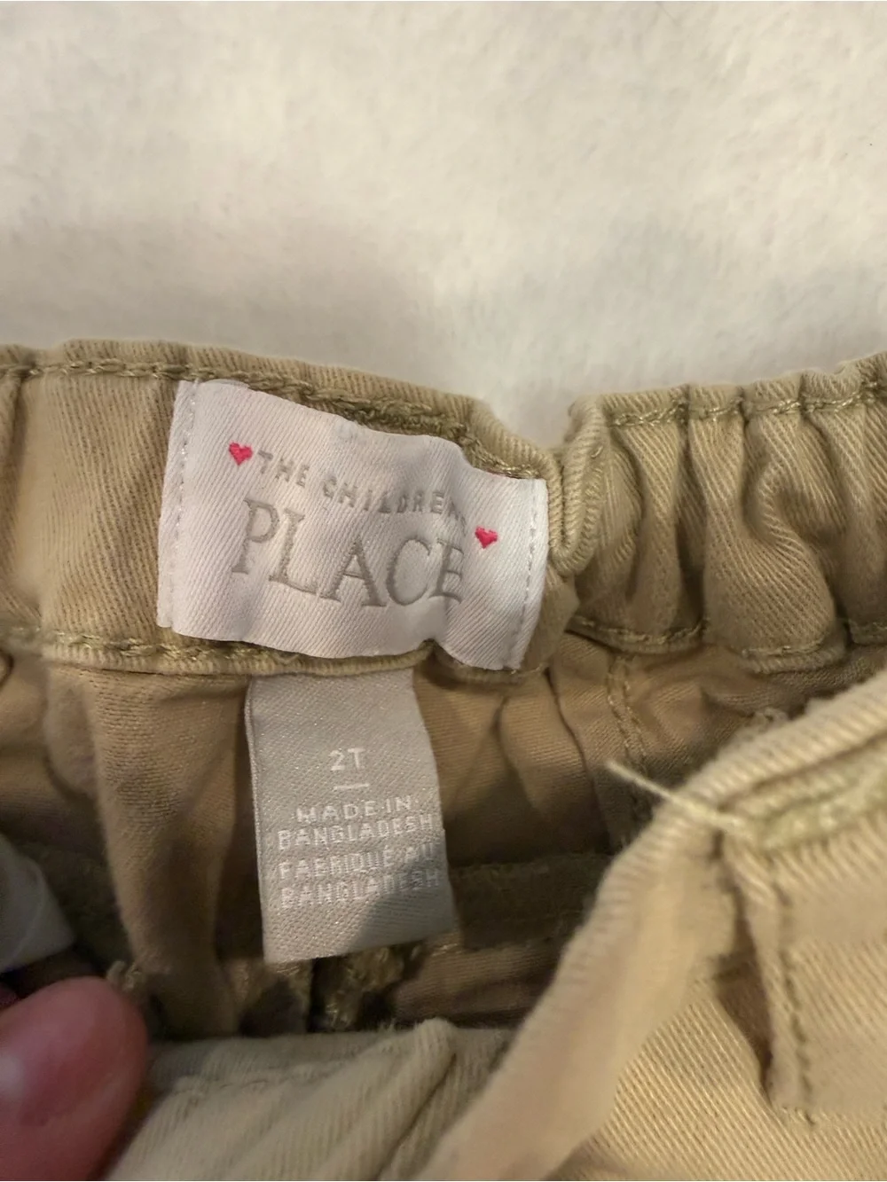 The Children’s Place Elastic-Waist Pants - Navy, Light Khaki, and Khaki